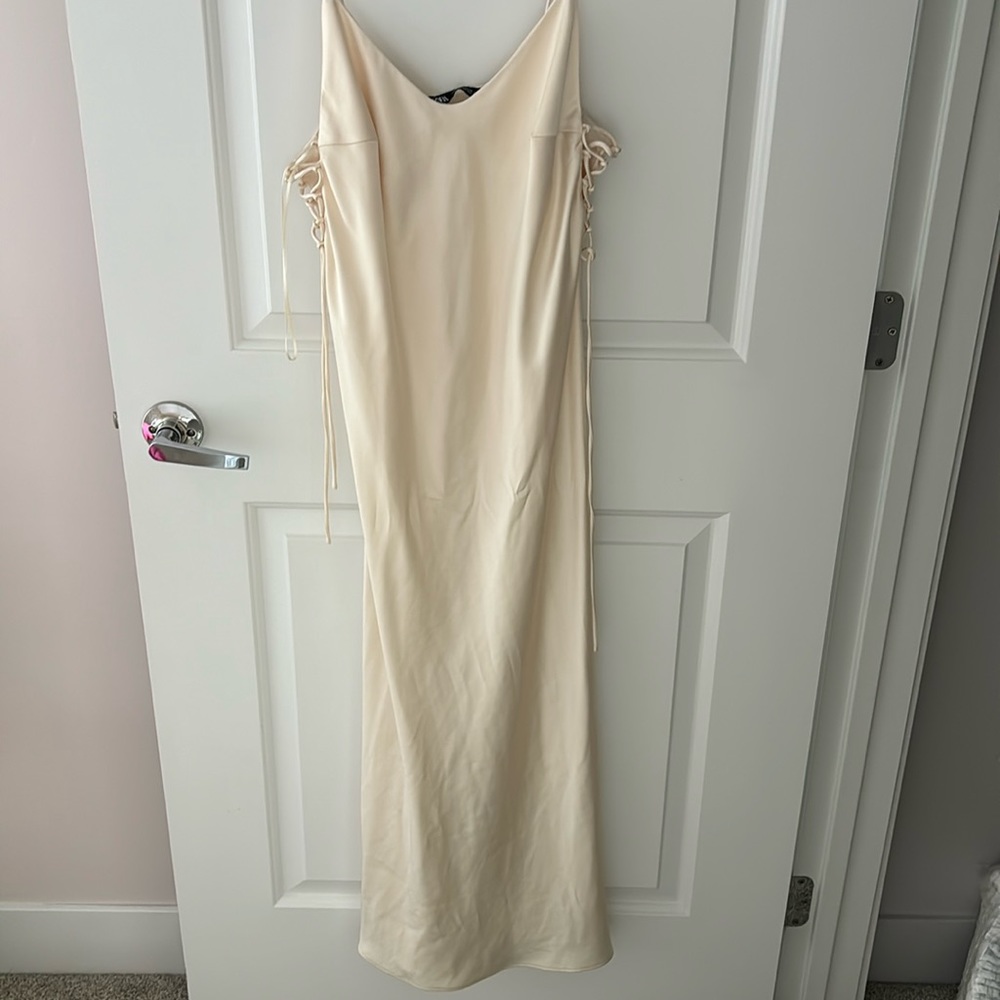 Silky cream Zara dress